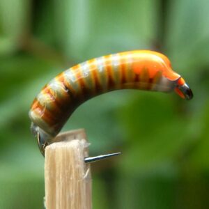  Nymphe plomb peint mustard tag orange