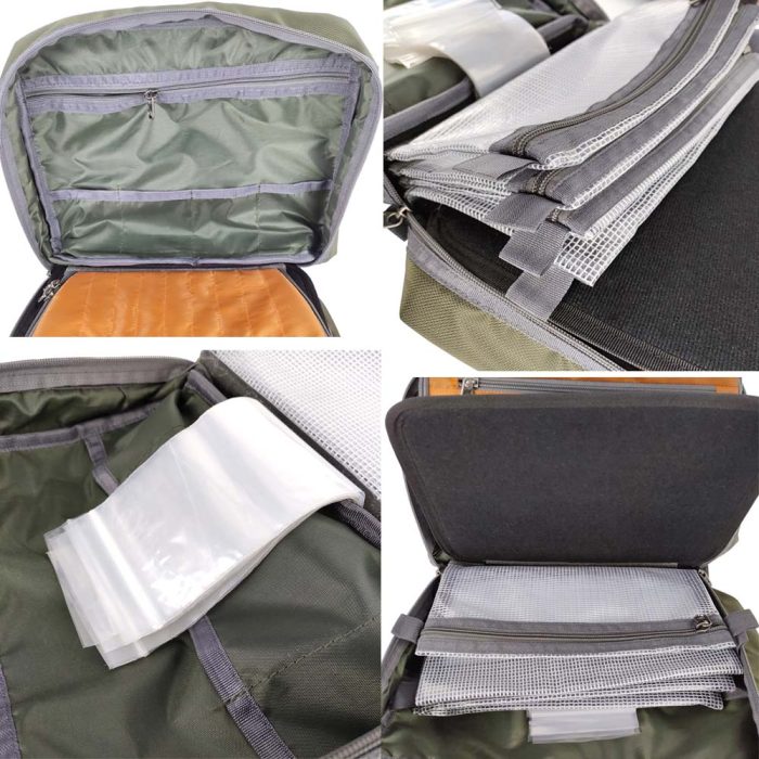 Aventik Étui De Rangement Pour Ligne De Pêche à La Mouche – 10 Poches Transparentes Avec Fermeture éclair, 10 X 10 Cm