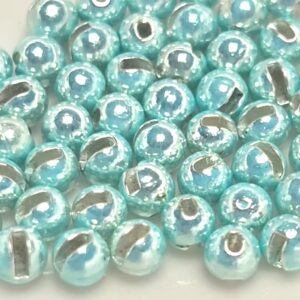 25 billes tunstène rainurées Ice blue